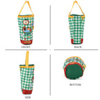 Cute Cartoon Print Insulated Tumbler Travel Mug Bag with Handle & Straw Hole - Multi Colour