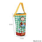 Cute Cartoon Print Insulated Tumbler Travel Mug Bag with Handle & Straw Hole - Multi Colour