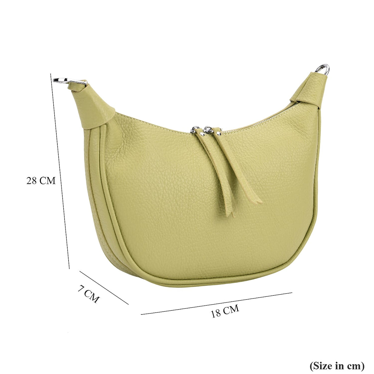Casual Crescent Shoulder Bag - Green V32513843 9