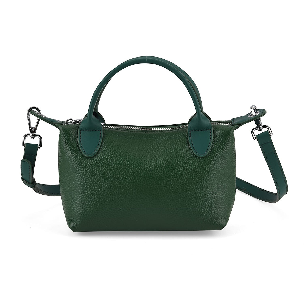 Designer Inspired Genuine Leather Mini Crossbody Bag Wth Top Handle (Size - One Size) - Green V32579865 0