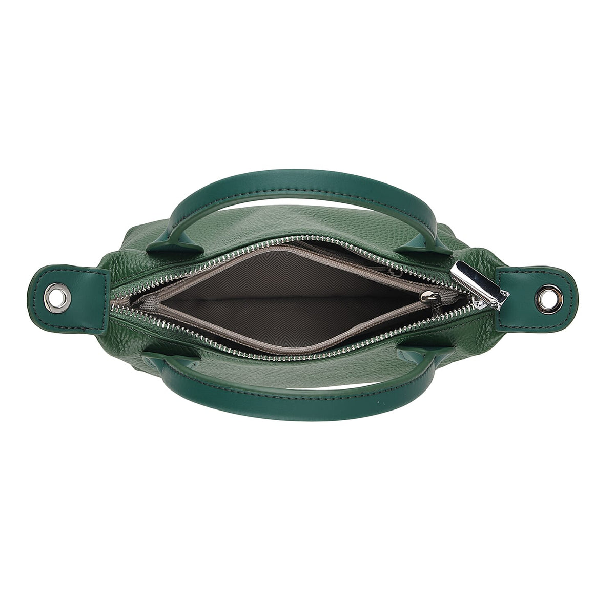 Designer Inspired Genuine Leather Mini Crossbody Bag Wth Top Handle (Size - One Size) - Green V32579865 6