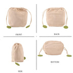 Designer Inspired Genuine Leather Bucket Bag with Internal Drawstring Pouch & Shoulder Strap - Green
