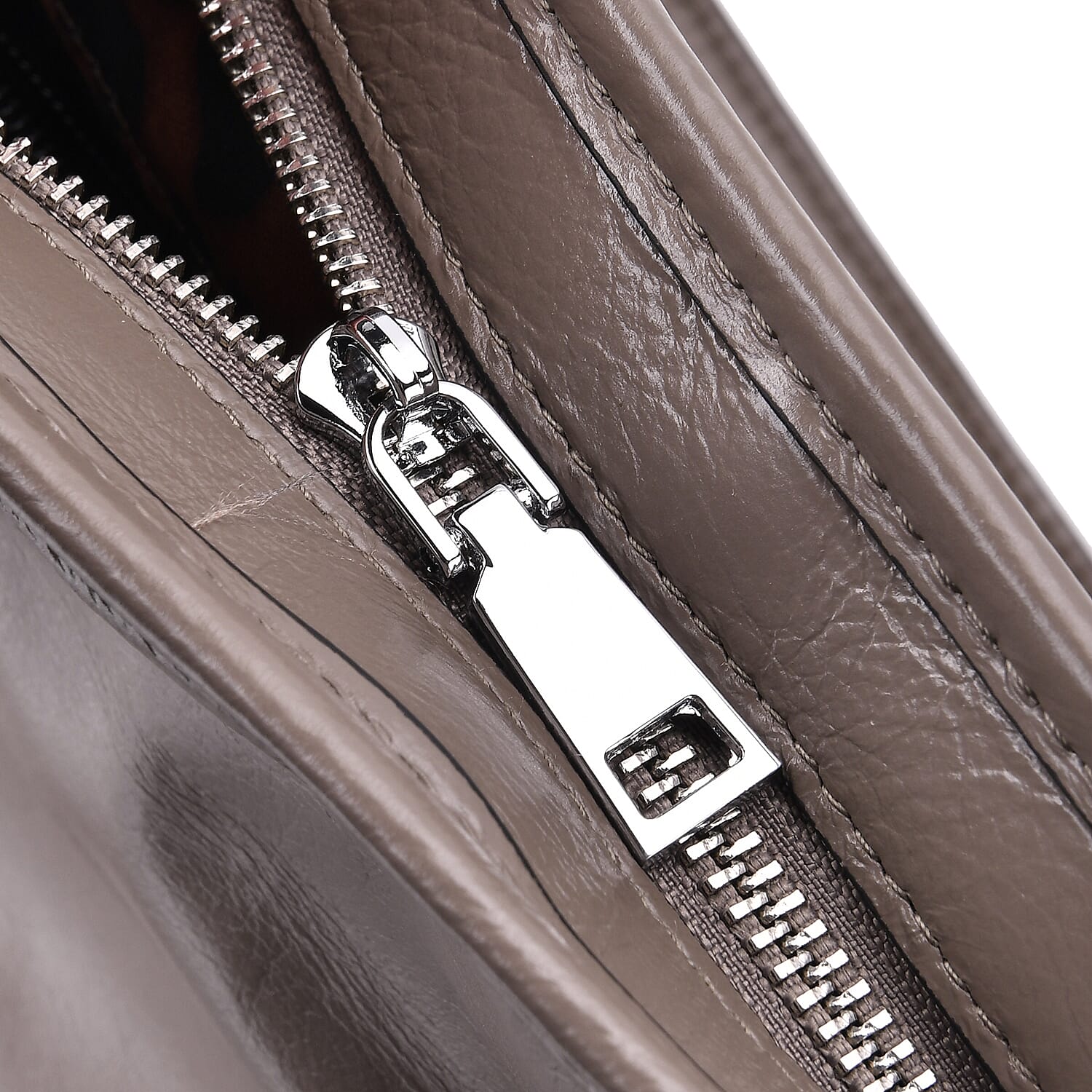 Closeout Deal Genuine Leather Tote Bag with Detachable Shoulder Strap - Grey 8031653 9