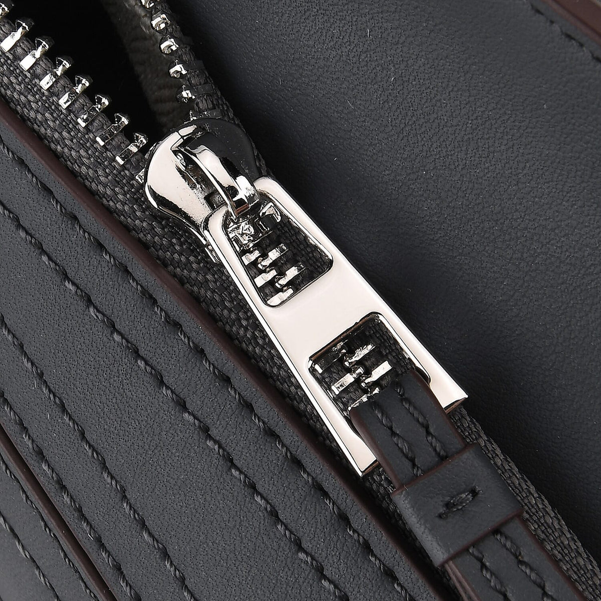 Designer Inspired - Genuine Leather Geometric Panel Handbag with 2 Detachable Straps 8377454 7