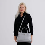 Designer Inspired- 100% Genuine Leather Tote  Bag - Cornflower
