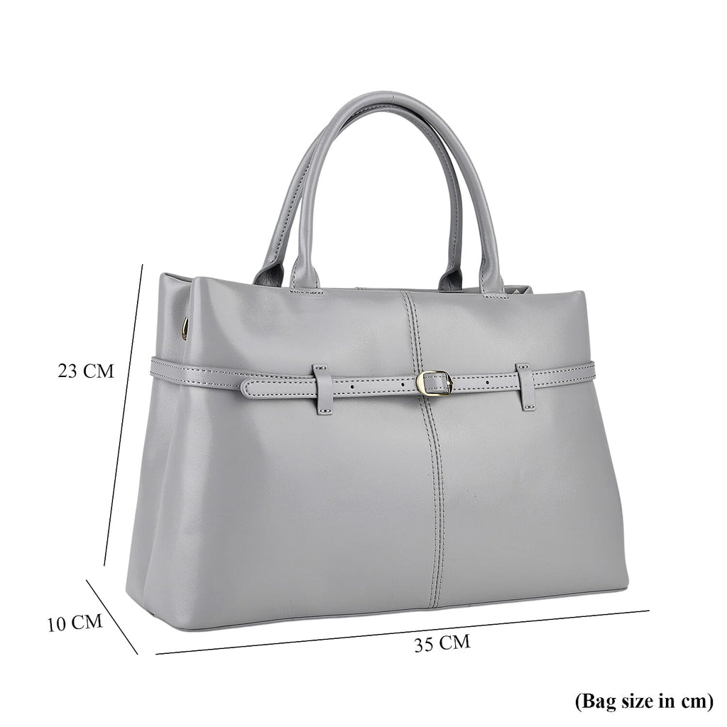 Designer Inspired- 100% Genuine Leather Tote  Bag - Cornflower