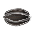 Genuine Leather Designer Minimalist Shoulder Bag - Grey
