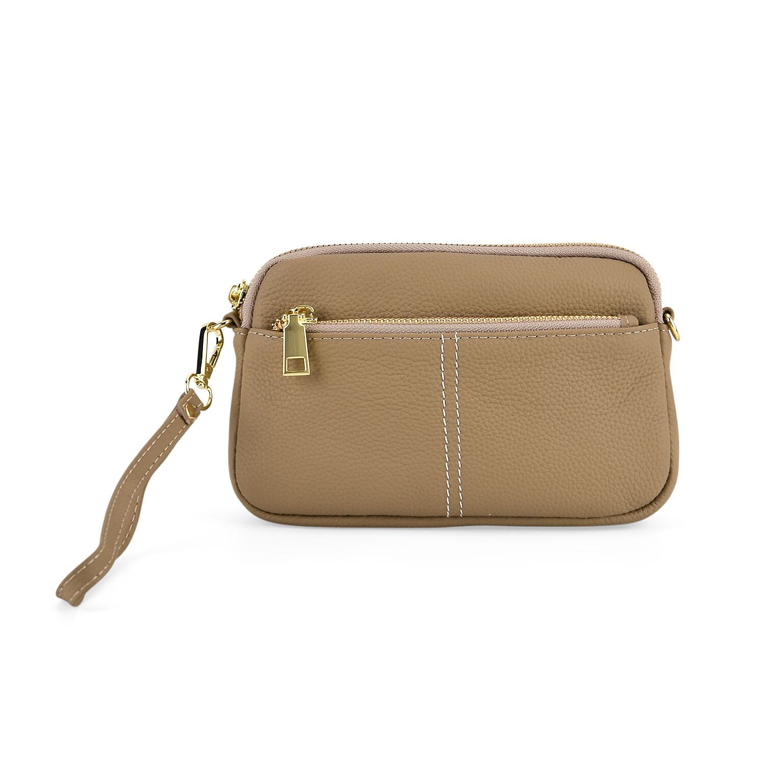 100% Genuine Leather Designer Minimalist Sling Shoulder Bag - Grey 8420509 6