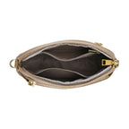 100% Genuine Leather Designer Minimalist Sling Shoulder Bag - Grey
