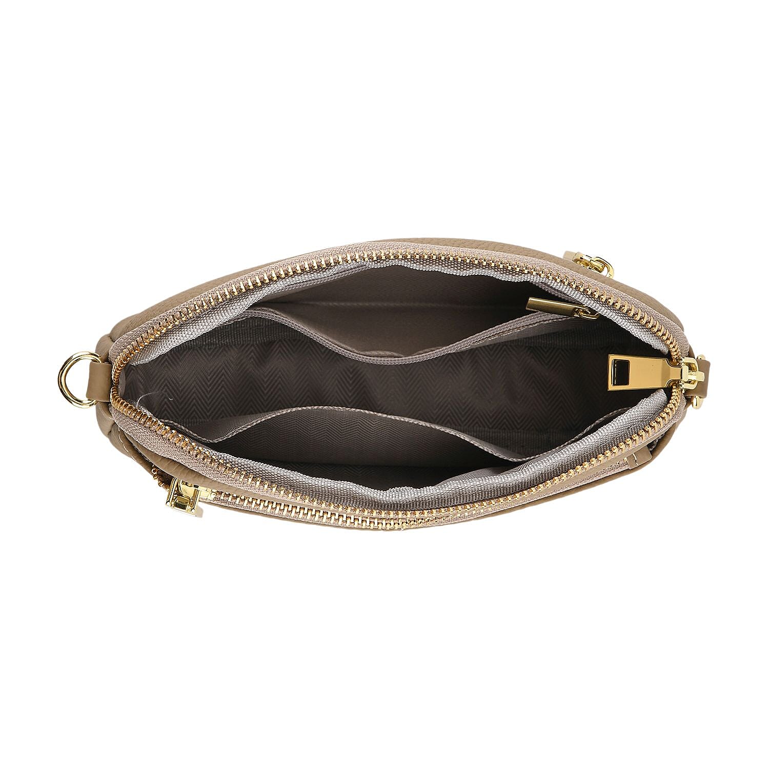 100% Genuine Leather Designer Minimalist Sling Shoulder Bag - Grey 8420509 7