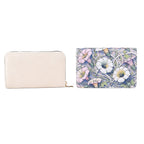 Designer-Inspired RFID-Protected Flower Print Shoulder Bag with a Magnetic Detachable Wallet - Chain Strap included - Cream