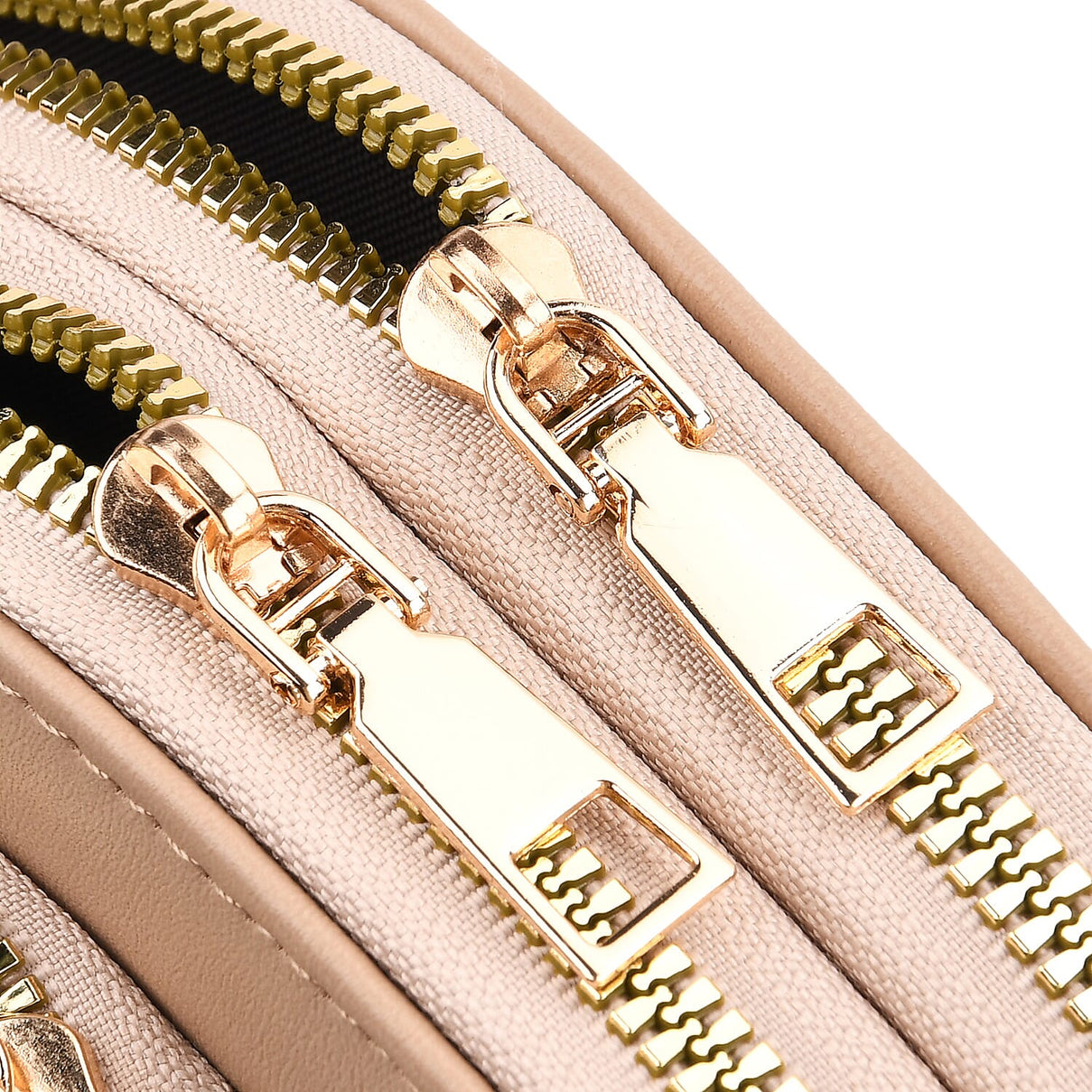 Leatherette Quilted Crossbody Bag with Log Strap - Khaki 8079162 6