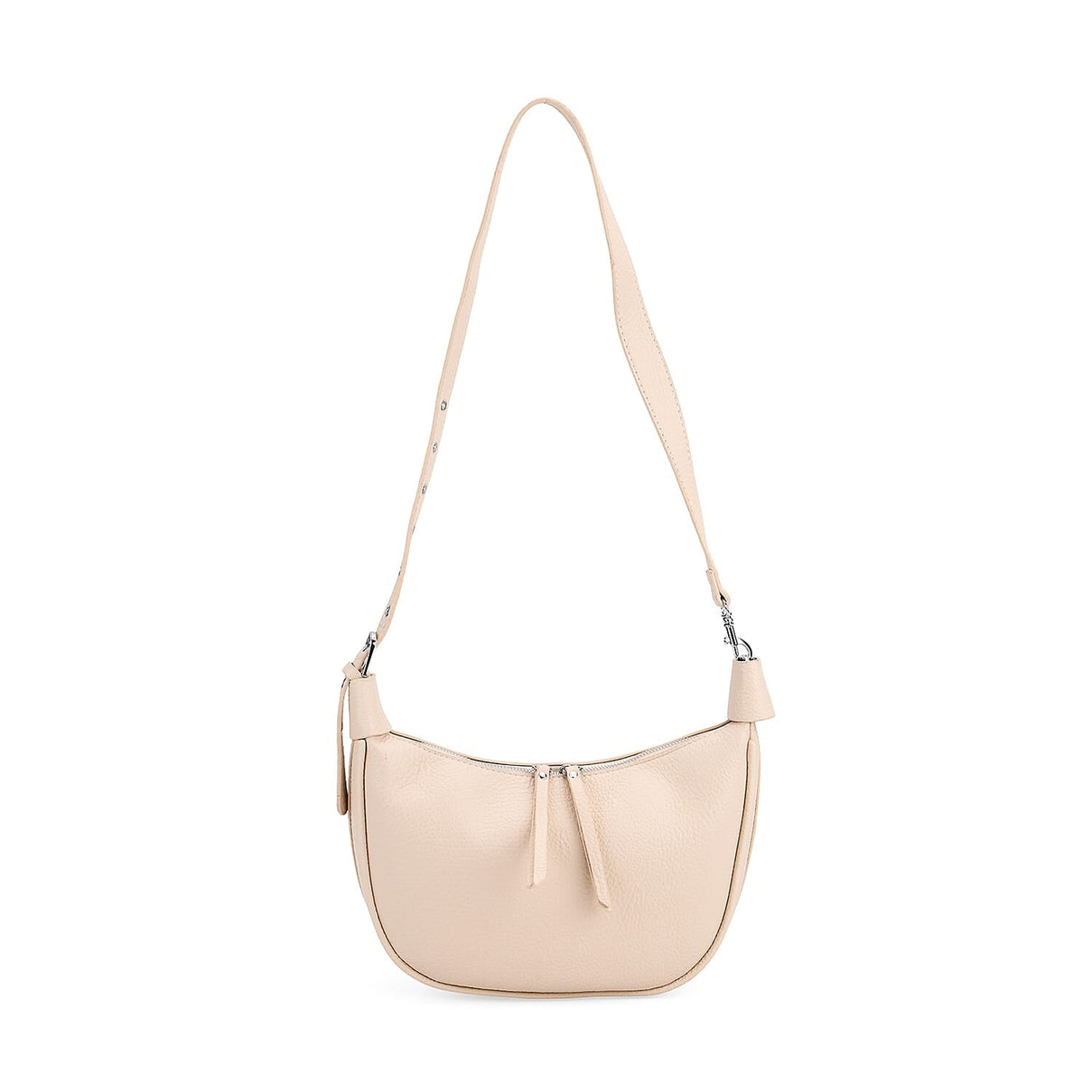 Casual Crescent Shoulder Bag - Cream V32489429 0