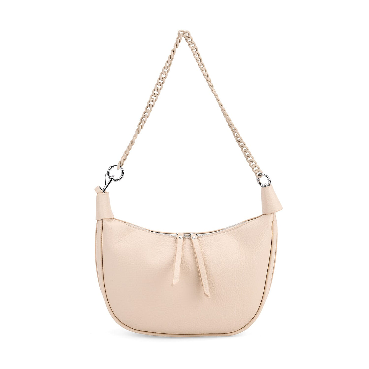 Casual Crescent Shoulder Bag - Cream V32489429 5
