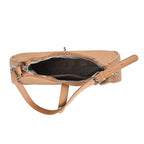 Elegant Hobo Shoulder Bag with Adjustable Strap - Tan