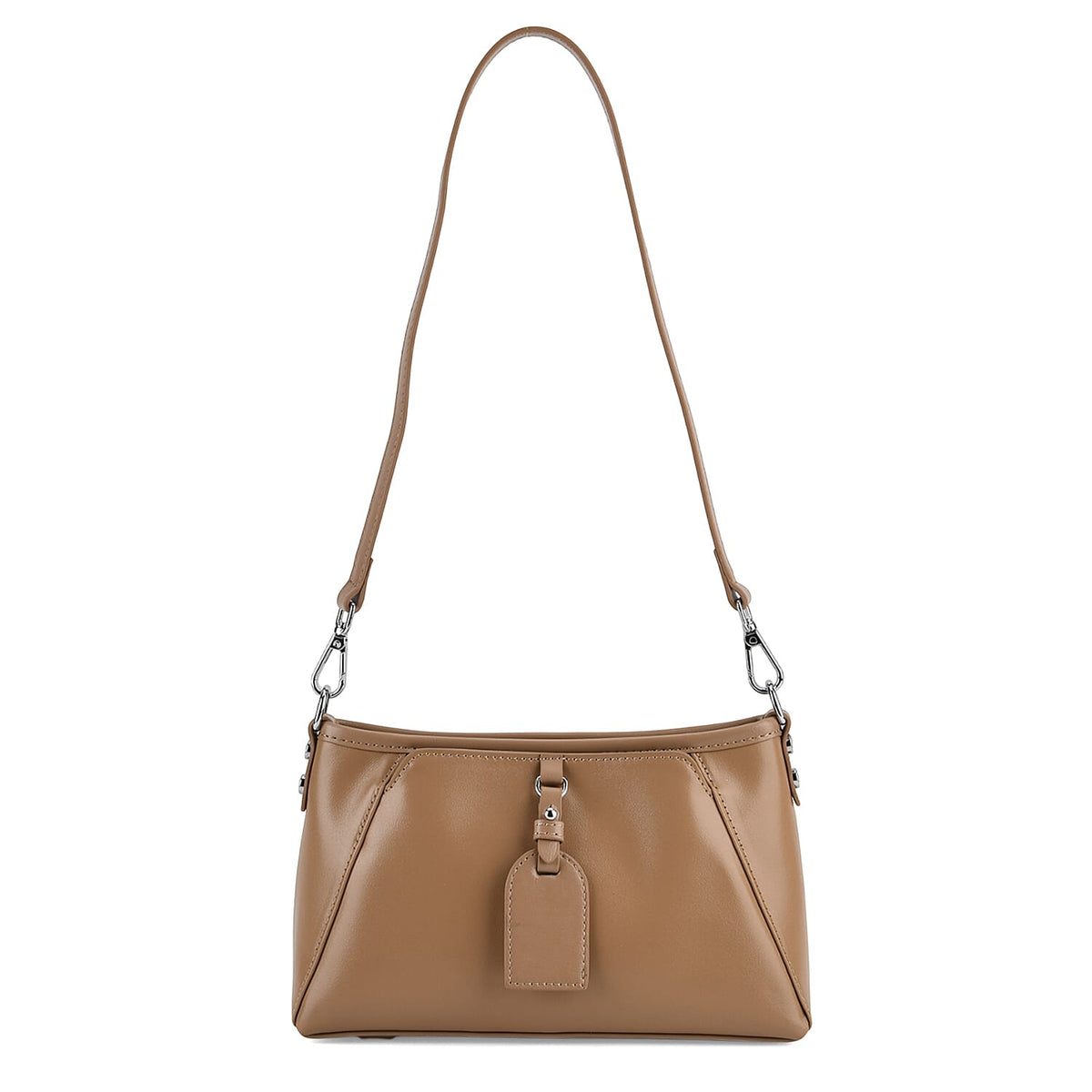 Limited Edition Designer Inspired - Premium Leather Shoulder Bag with Dual Interchangeable Straps - Khaki V32642886 6