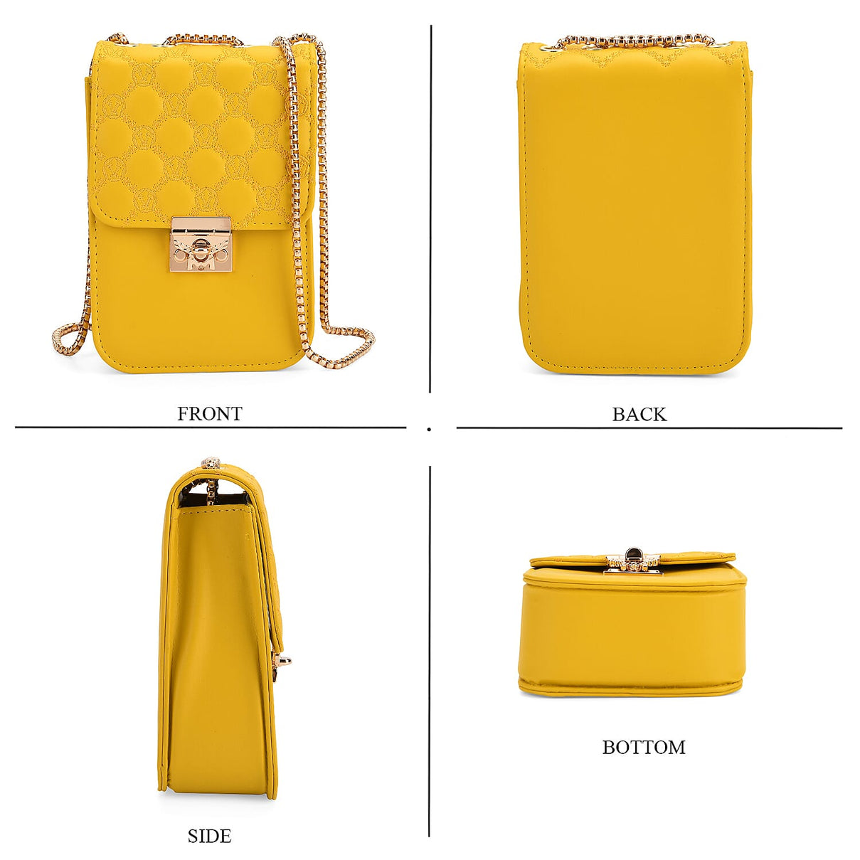 Elegant Monogram Quilted Phone Bag with Matching Clutch Card Holder 8085837 2
