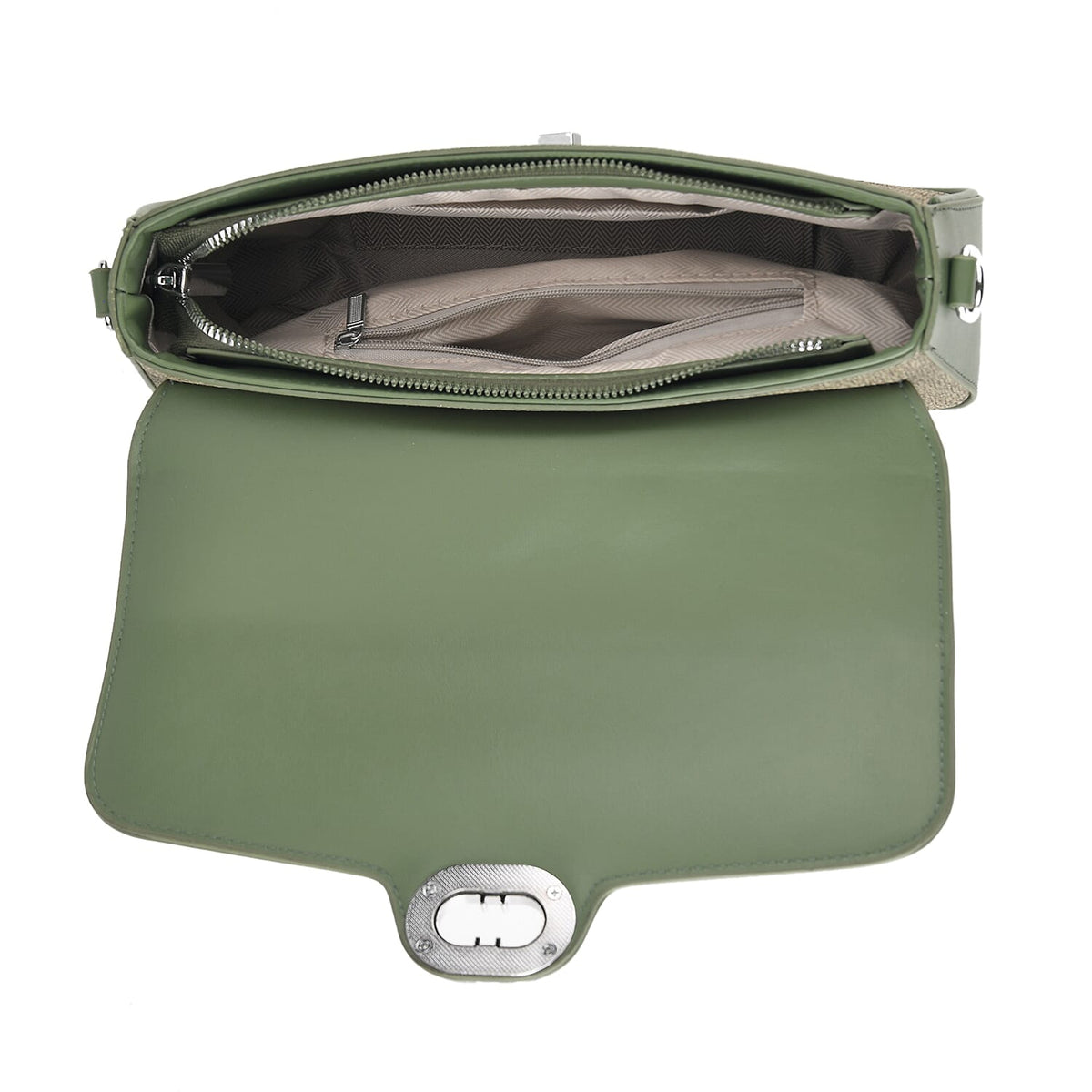 Designer Inspired - Convertible Dual-Strap Convertible Baguette Crossbody &amp; Shoulder Bag - Basil Green V32537241 7