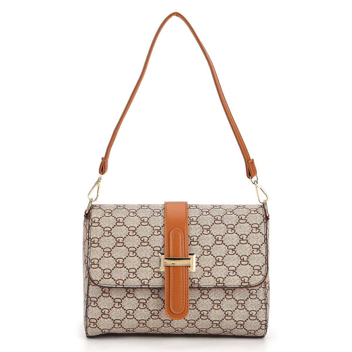 Monogram Pattern Crossbody Bag - Light Khaki 8202720 0