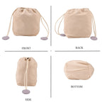 Designer Inspired Genuine Leather Bucket Bag with Internal Drawstring Pouch & Shoulder Strap - Light Purple