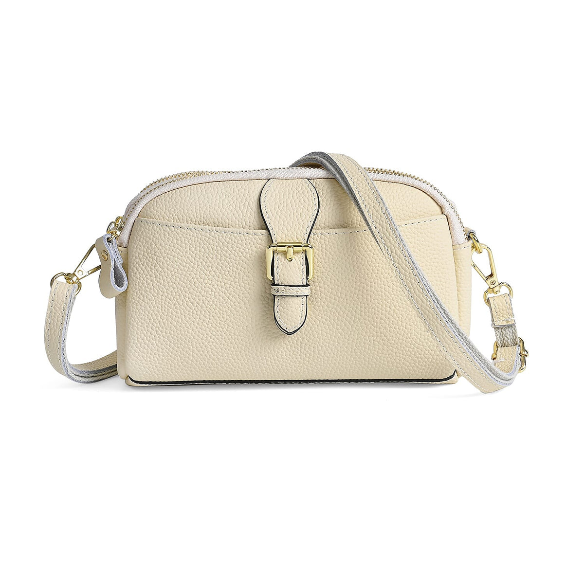 Genuine Leather Classic Crossbody Bag - Off White 8040399 0