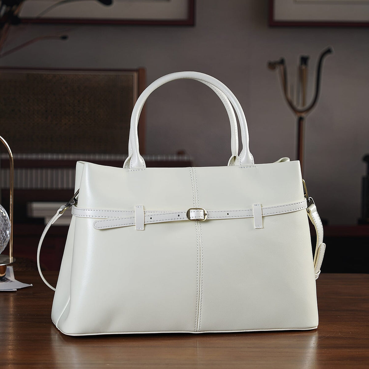 Designer Inspired- 100% Genuine Leather Tote Bag V32513847 2
