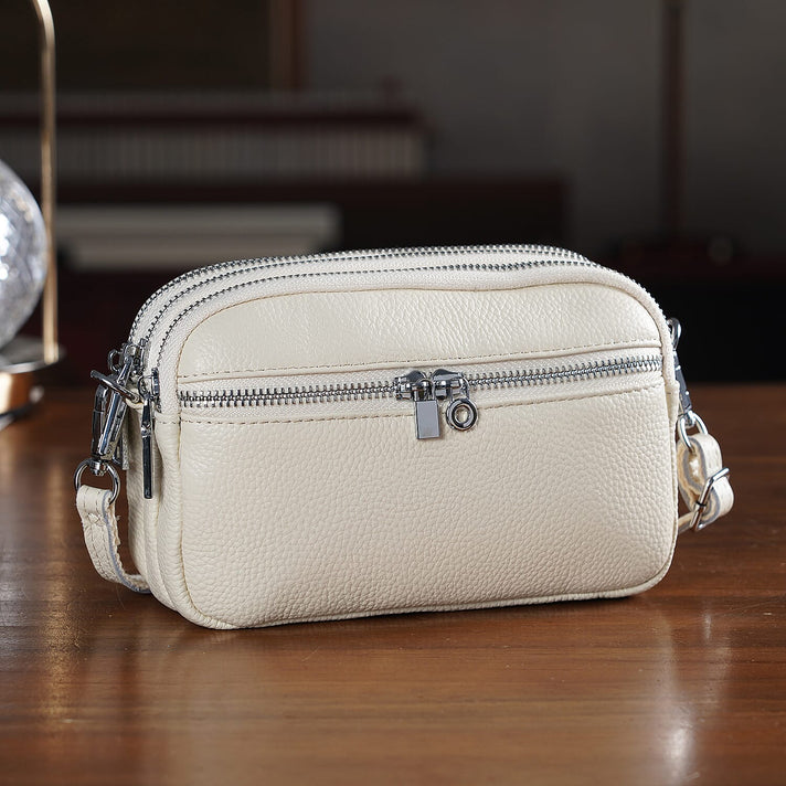 Genuine Leather Designer Minimalist Shoulder Bag - Off White 8411800 2