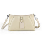Limited Edition Designer Inspired - Premium Leather Shoulder Bag with Dual Interchangeable Straps - Off White