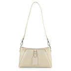 Limited Edition Designer Inspired - Premium Leather Shoulder Bag with Dual Interchangeable Straps - Off White