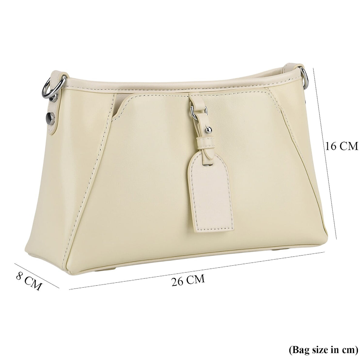 Limited Edition Designer Inspired - Premium Leather Shoulder Bag with Dual Interchangeable Straps - Off White V32525399 9