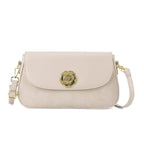 Designer Inspired - Convertible Clutch & Baguette Shoulder Bag with Chain Strap - Off White