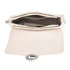 Designer Inspired - Convertible Dual-Strap Convertible Baguette Crossbody & Shoulder Bag - Off White