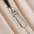 Designer Inspired - Convertible Dual-Strap Convertible Baguette Crossbody & Shoulder Bag - Off White