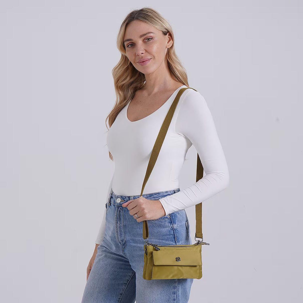 Versatile Water Proof Sling Crossbody Bag with Adjustable Strap - Olive 8036950 2
