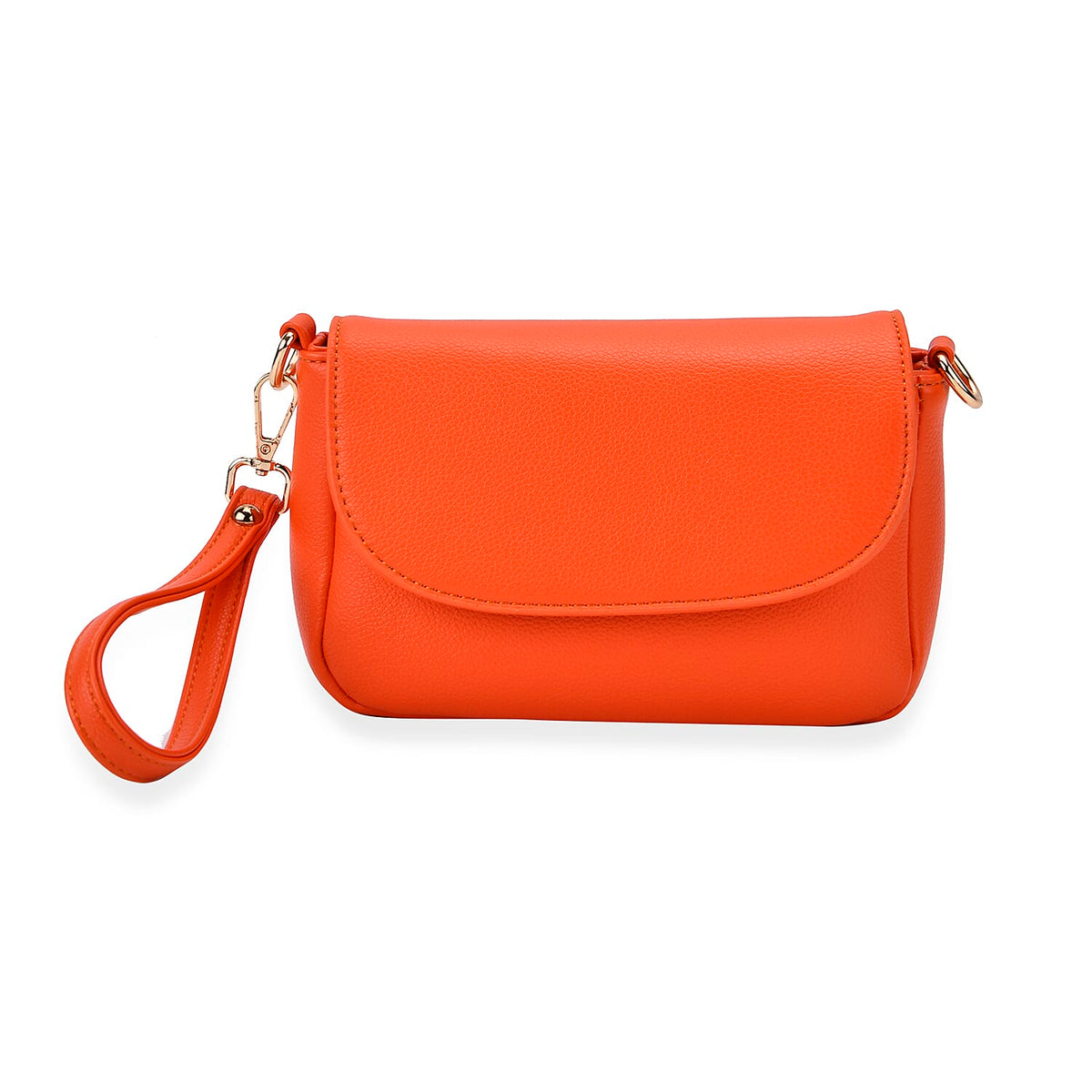 Elegant Flap Crossbody Bag with Adjustable Strap - Orange 8036410 5