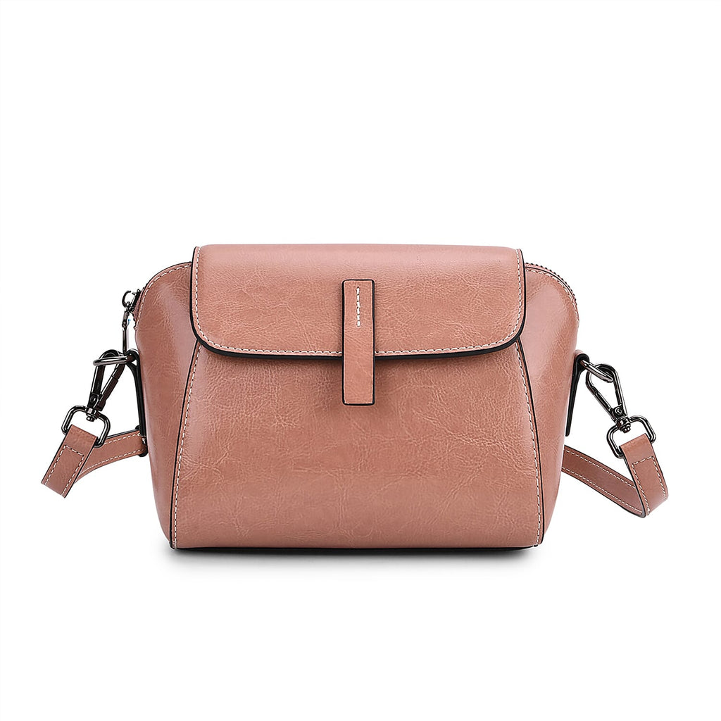 Sumptuous quality 100% Genuine Leather Crossbody Bag- Pink