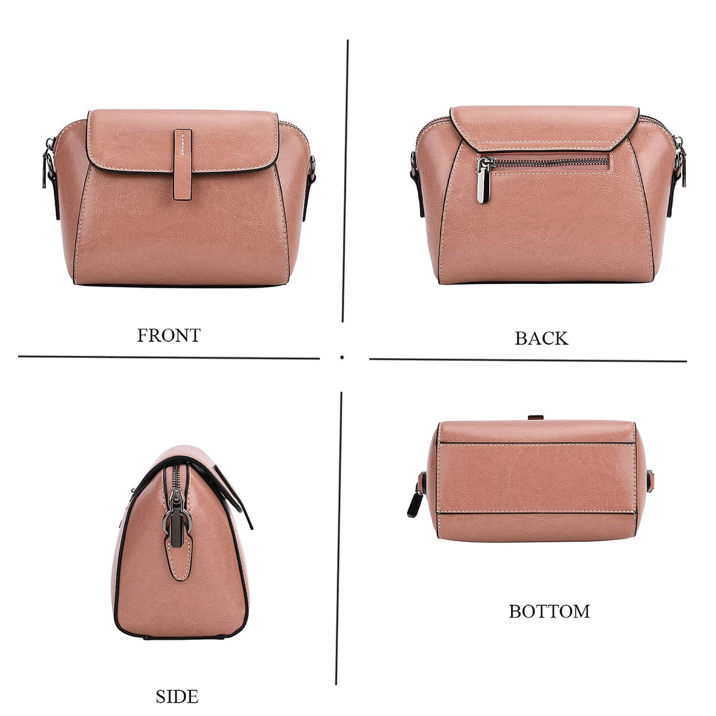 Sumptuous quality 100% Genuine Leather Crossbody Bag- Pink