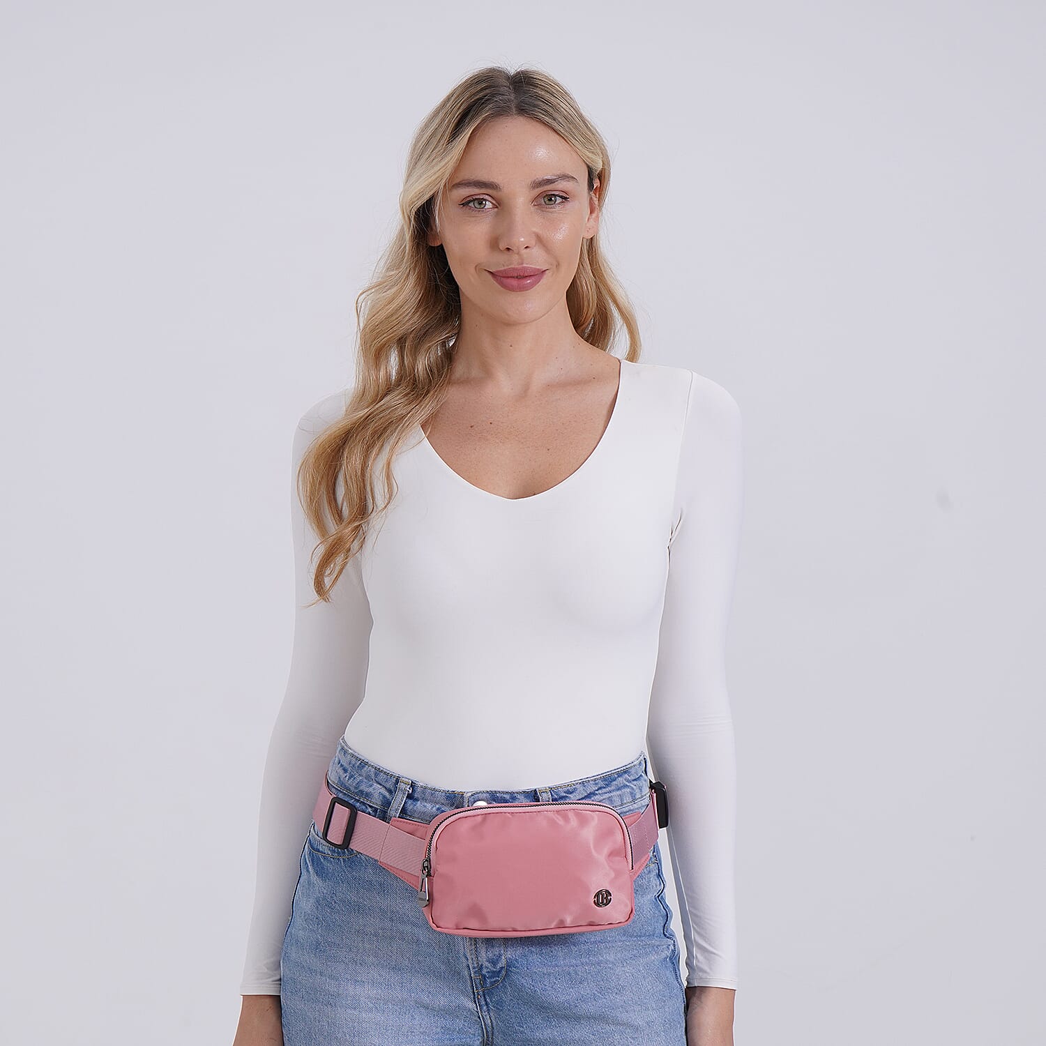 Versatile Waist Bag with Adjustable Strap - Pink 8036973 2