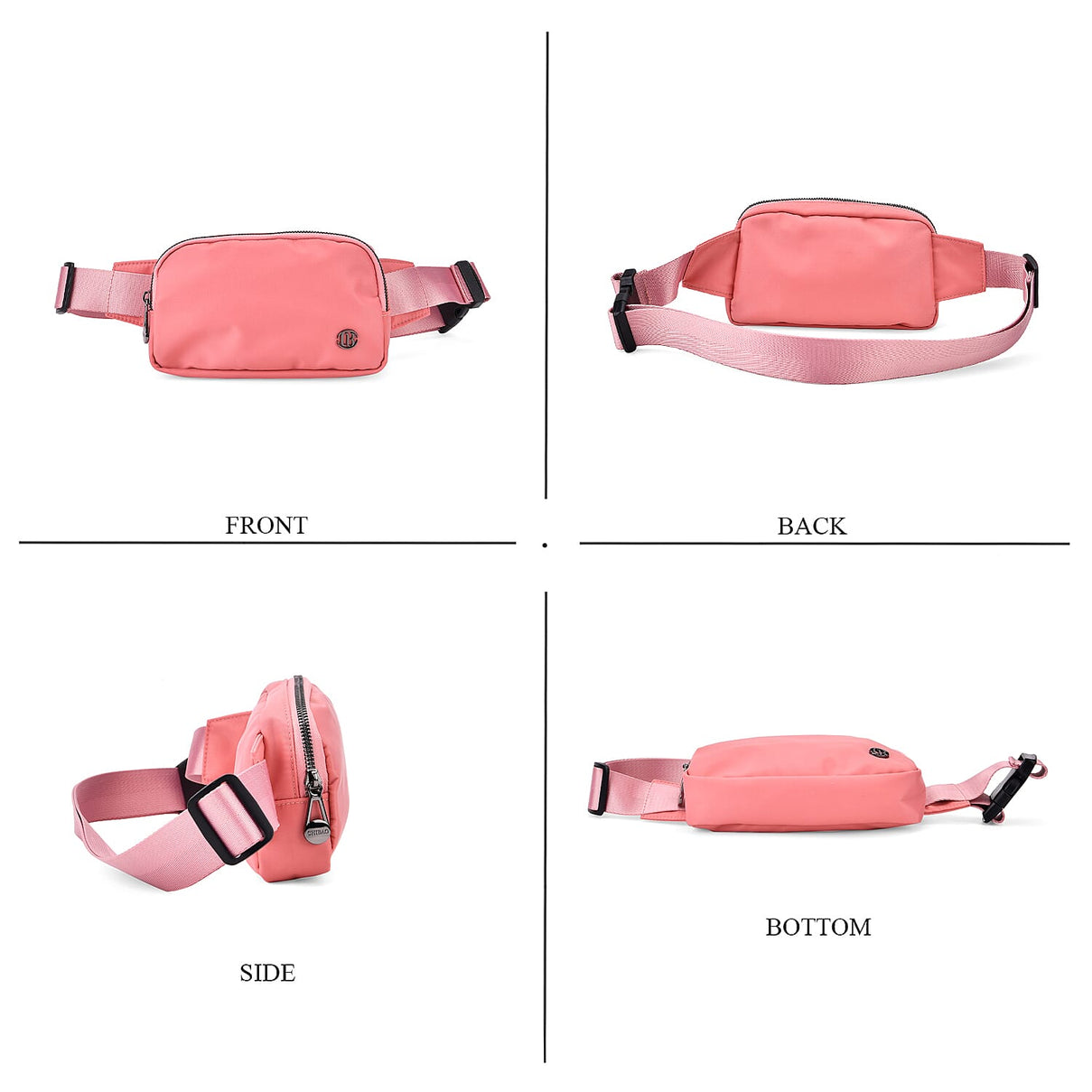 Versatile Waist Bag with Adjustable Strap - Pink 8036973 4