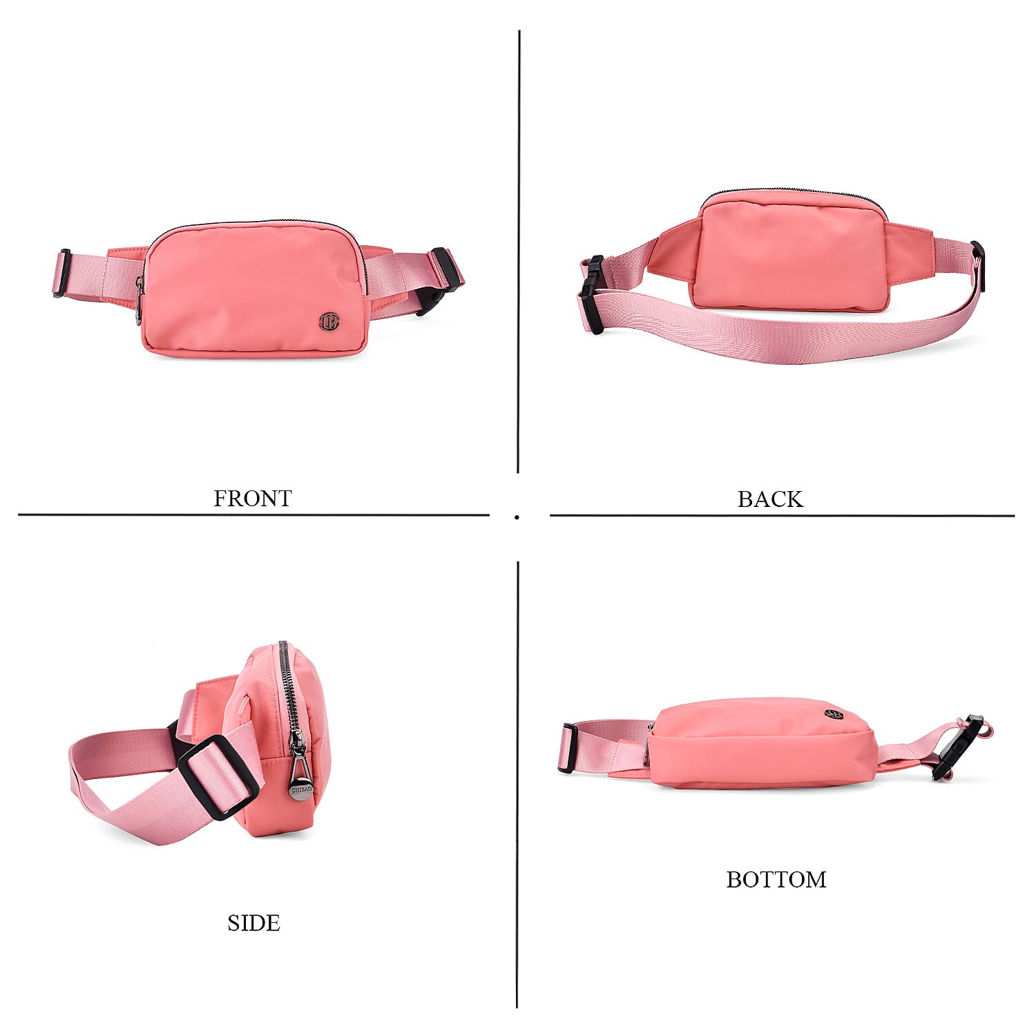 Versatile Waist Bag with Adjustable Strap - Pink 8036973 4
