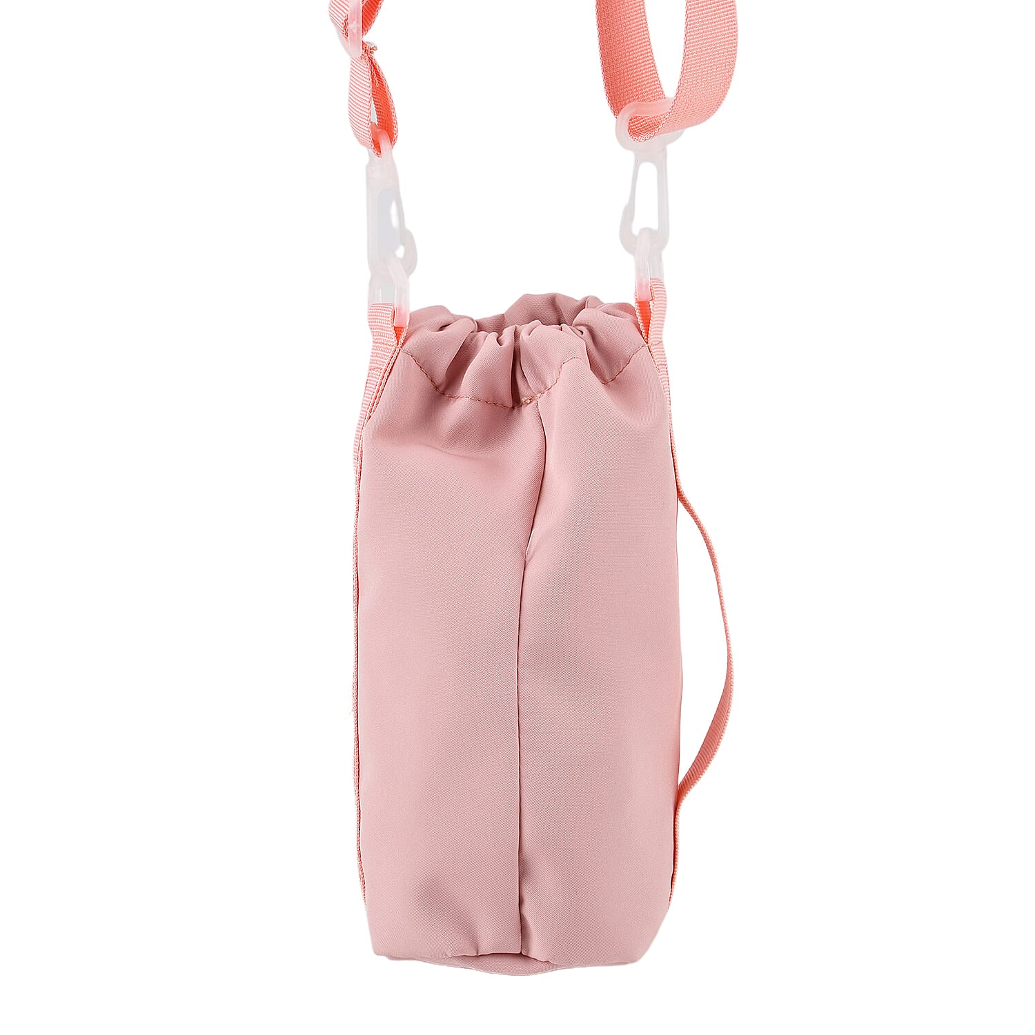 Insulated Style Coffee/Water Bottle Carrier with Wide Crossbody Strap - Pink 8430883 7