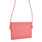 Genuine Leather Slim Crossbody Bag - Blue