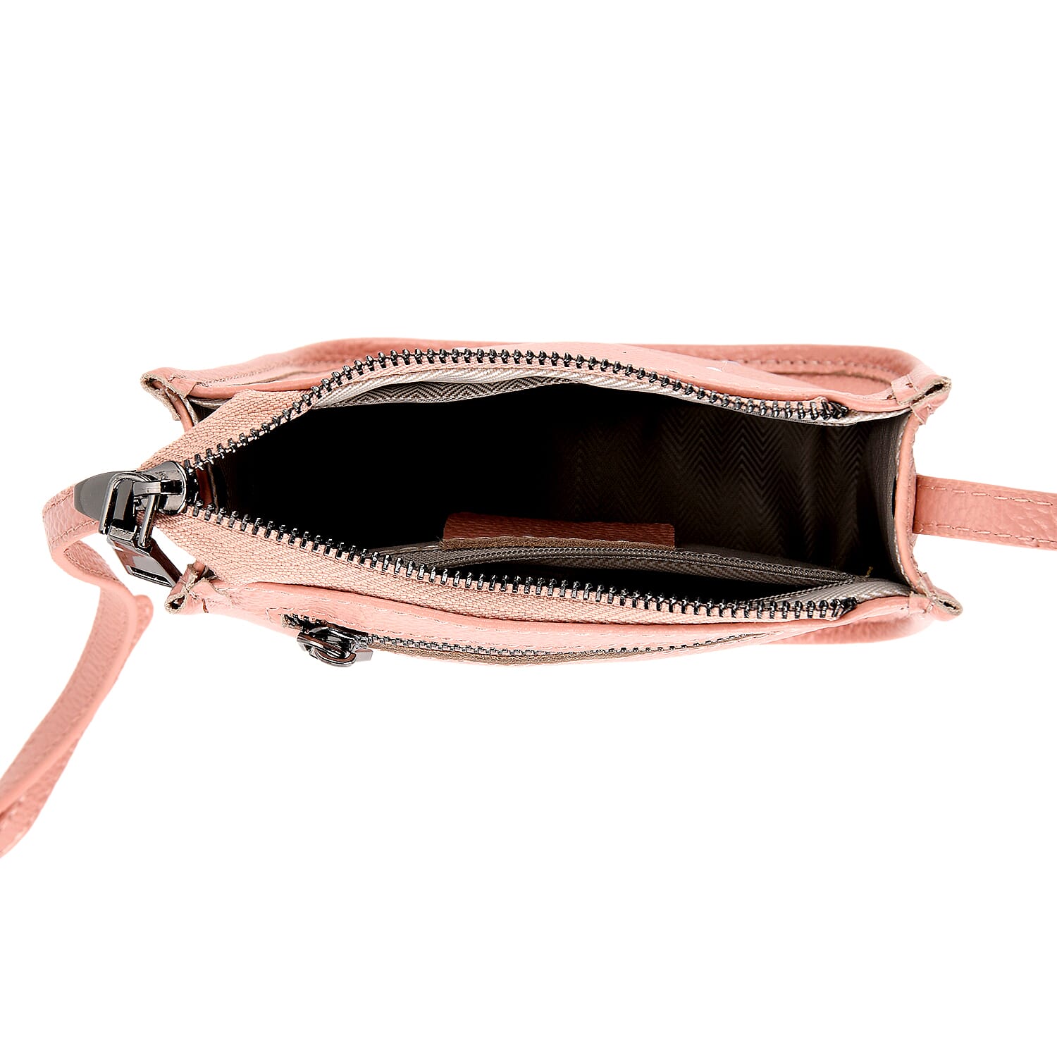 Genuine Leather Crossbody Bag - Peach V32517186 6