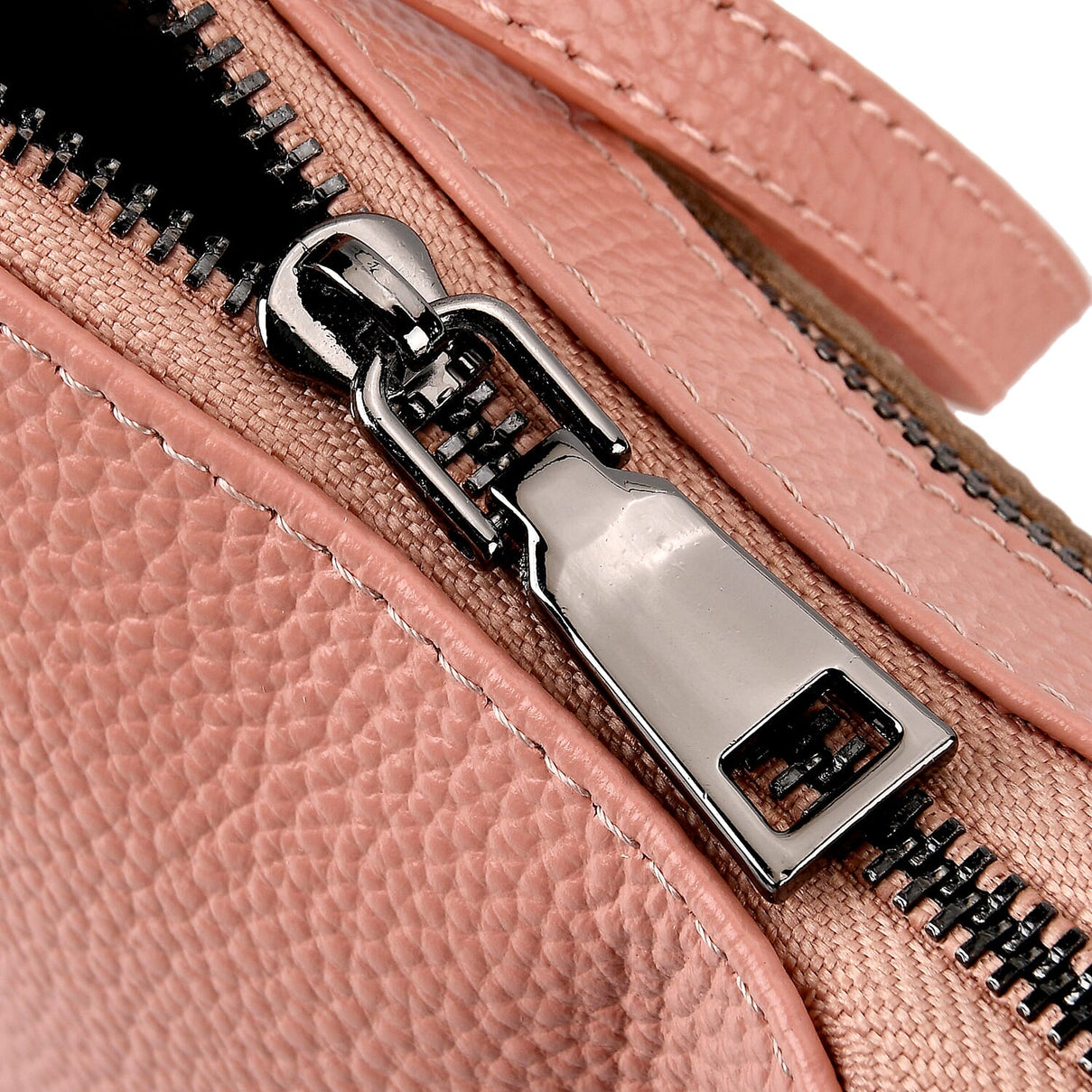 Genuine Leather Crossbody Bag - Peach V32517186 7