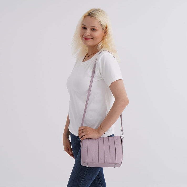 Crossbody Bag with Pleated Design &amp; Top Handle - Green 8043364 2