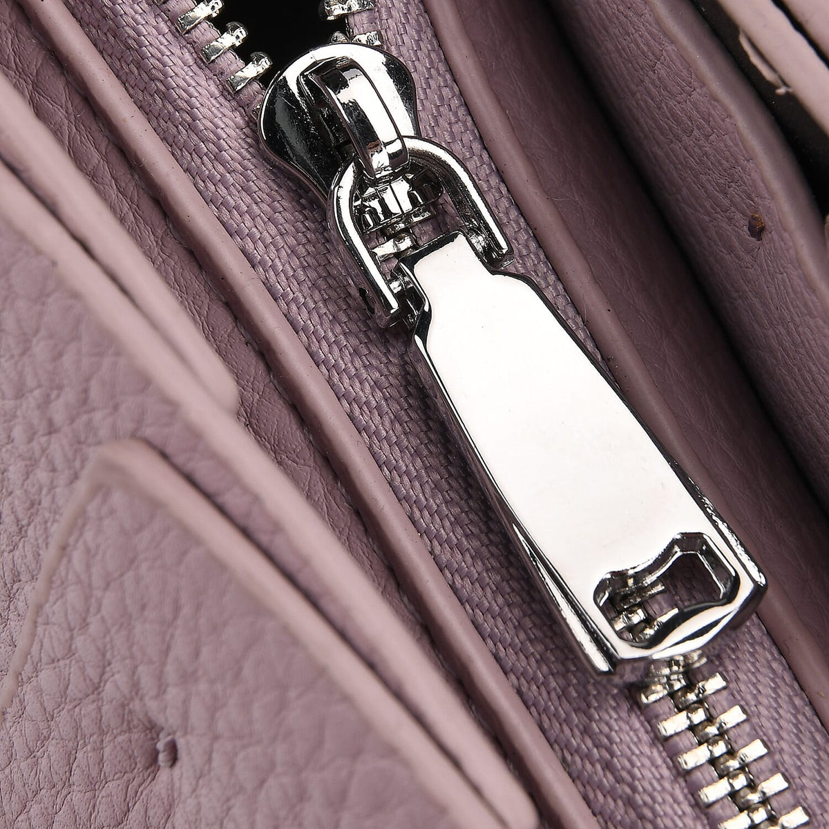 Crossbody Bag with Pleated Design &amp; Top Handle - Purple V32536982 6
