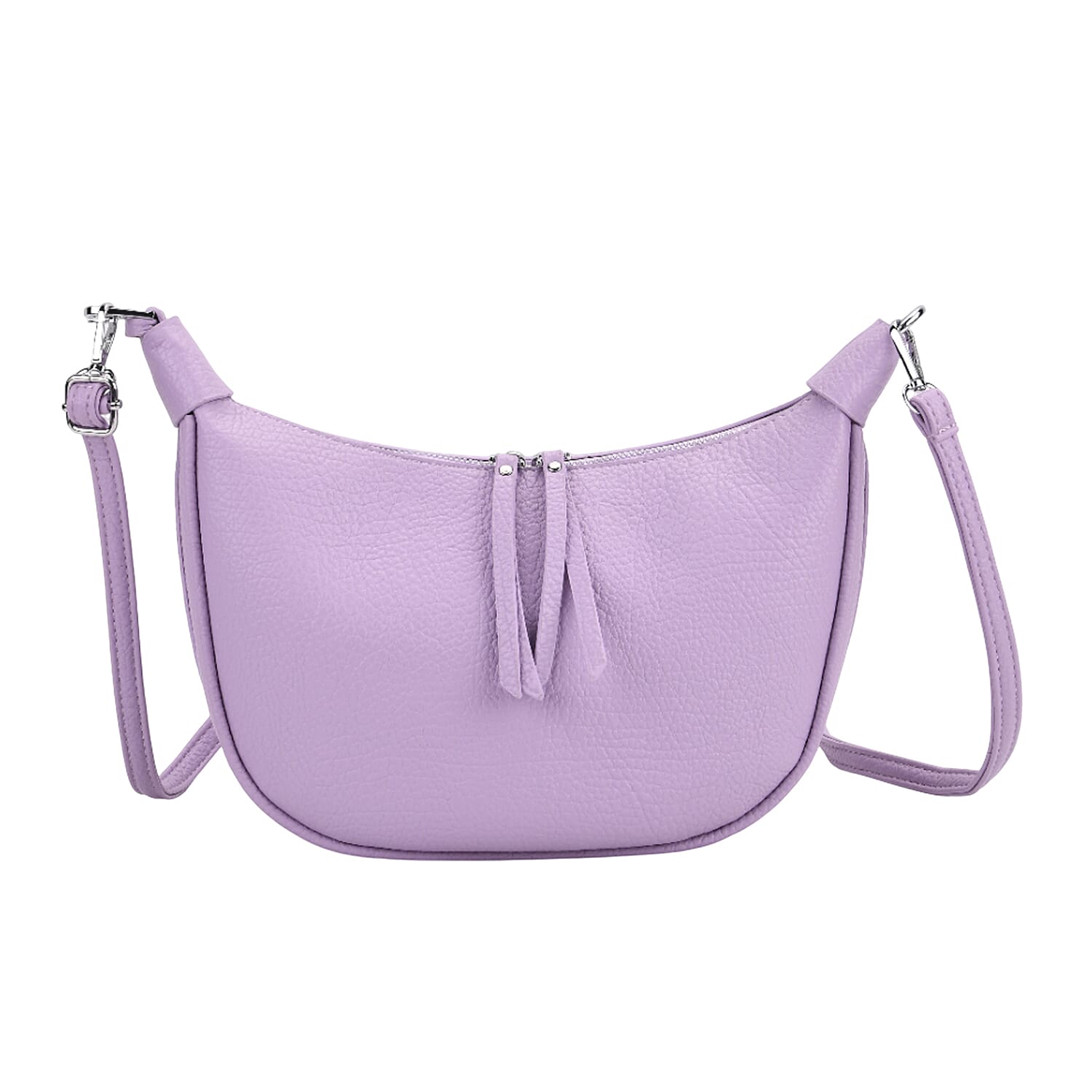 Casual Crescent Shoulder Bag - Purple V32513200 6