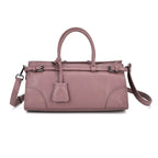 Designer Inspired - Genuine Leather Mini Handbag - Purple