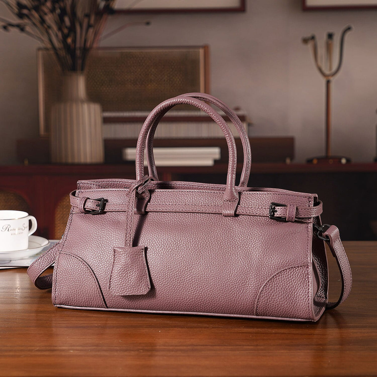 The Most Sumptuous Bag 100% Genuine Leather - Purple V32530657 2