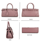 Designer Inspired - Genuine Leather Mini Handbag - Purple